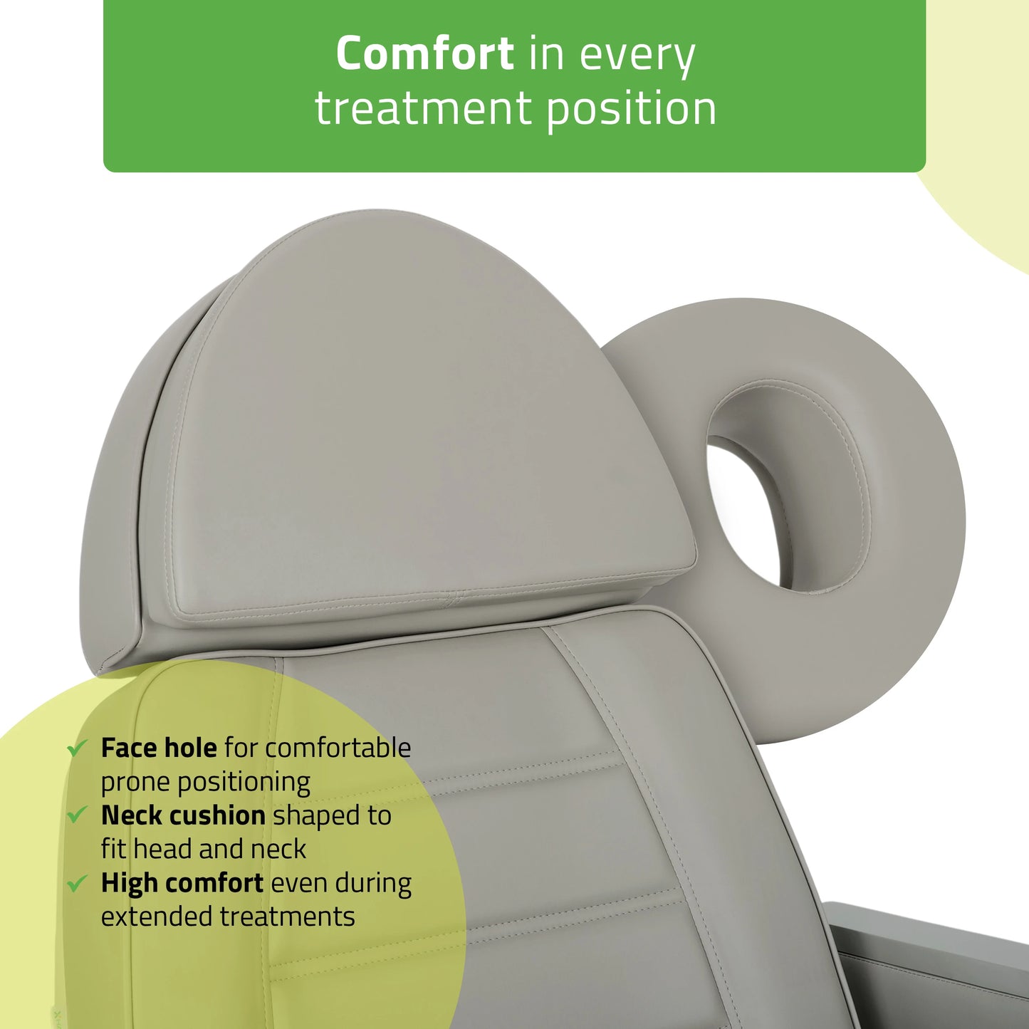 Electric beauty chair Leo PRO 4 Comfy Base 522 Grey