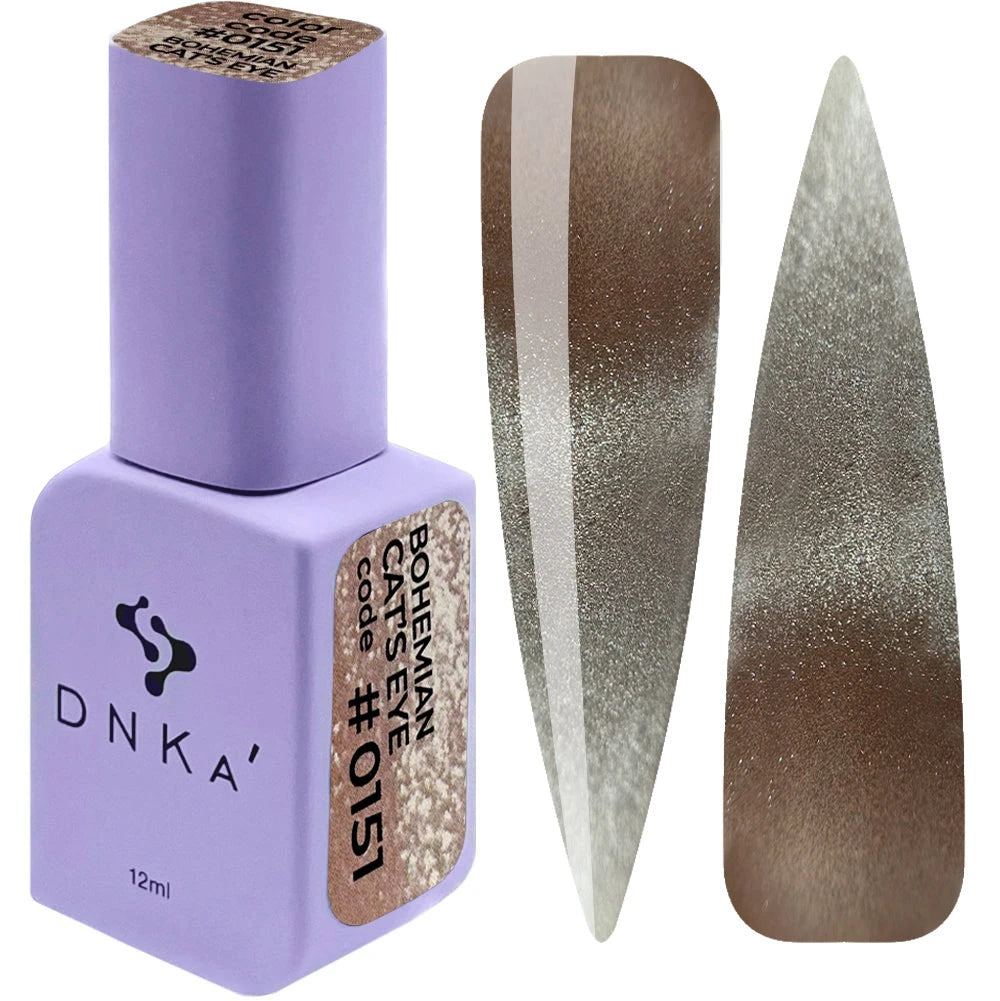 COLOR GEL POLISH CAT`S EYE "DNKa", 12 ml #0018 BOHEMIAN