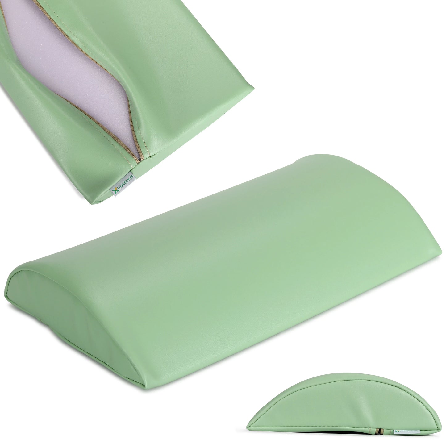 Puolipyöreä tukityyny lanne 40x25x7 pehmeä K022, vihreä