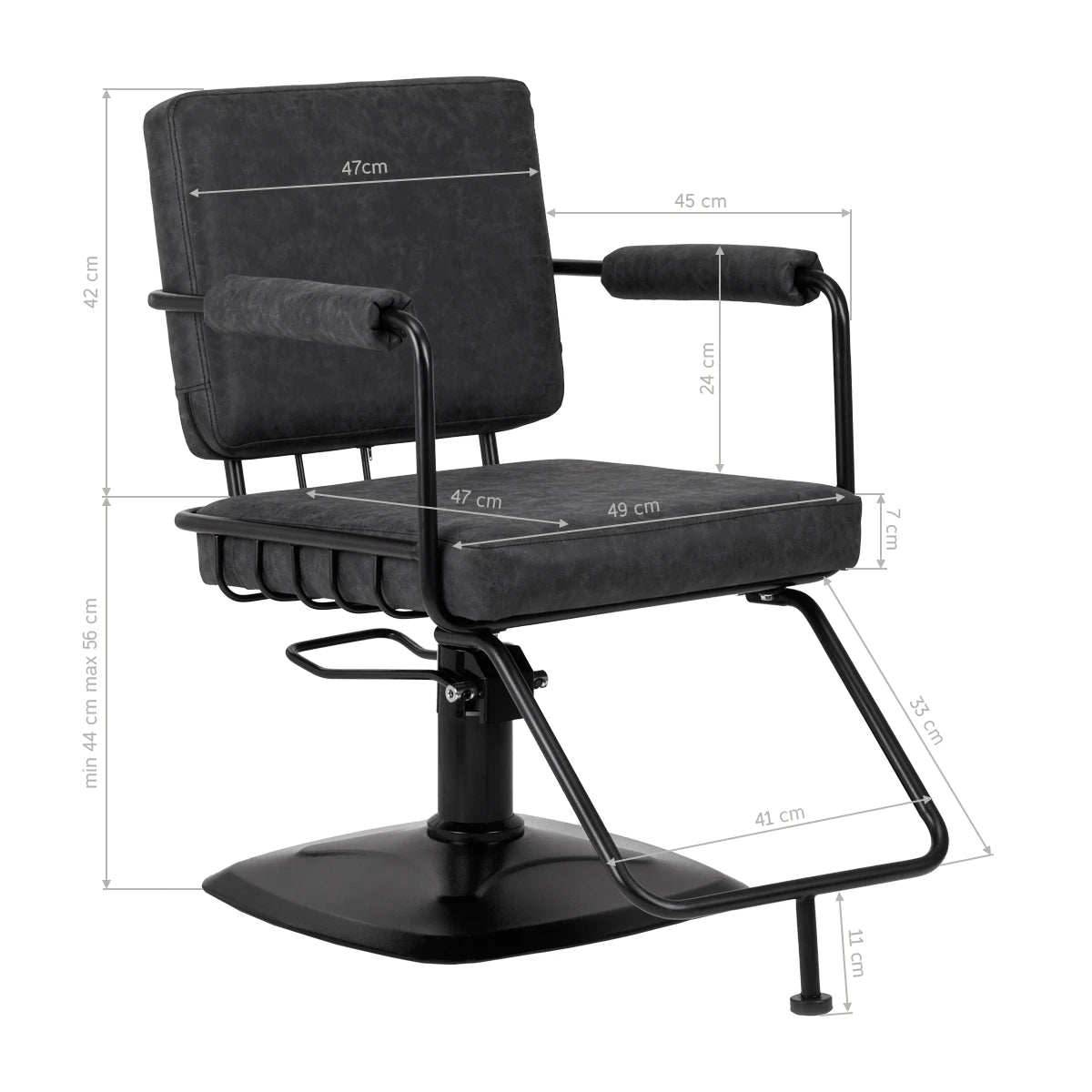 GABBIANO Katania Loft Old Leather kampaamotuoli, musta