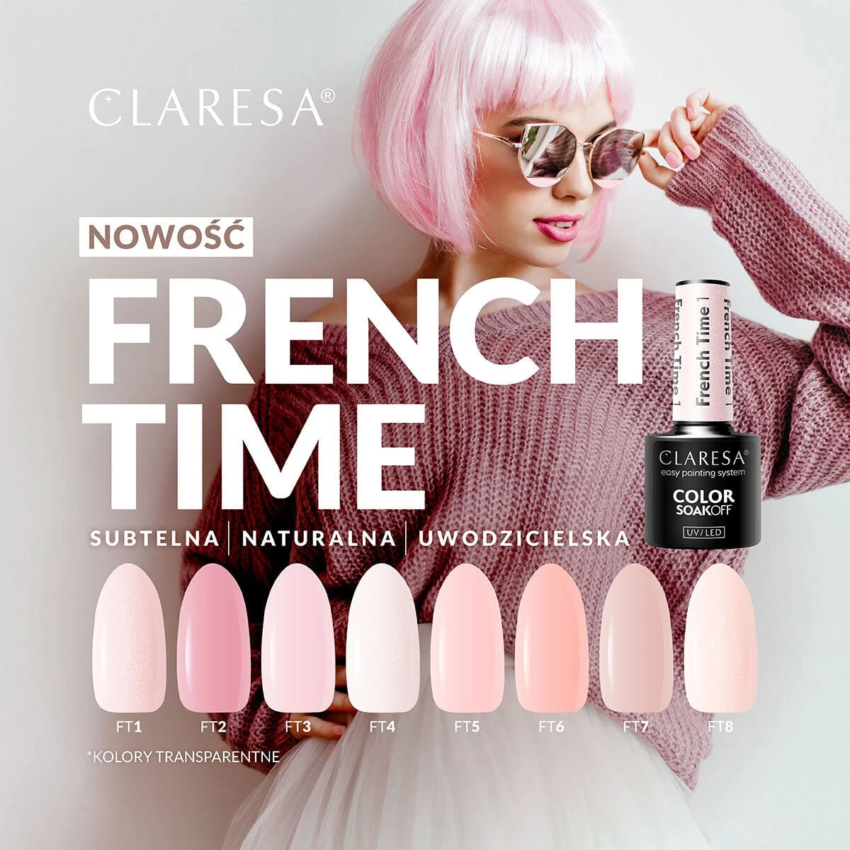 CLARESA French Time 6 hybridilakka, 5 ml